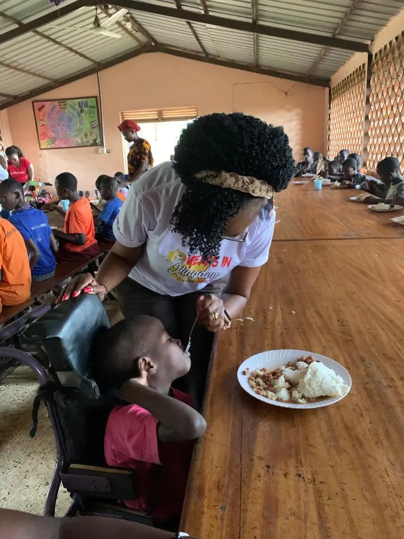 Visit to Kampala School for the Physically Handicapped moment 4