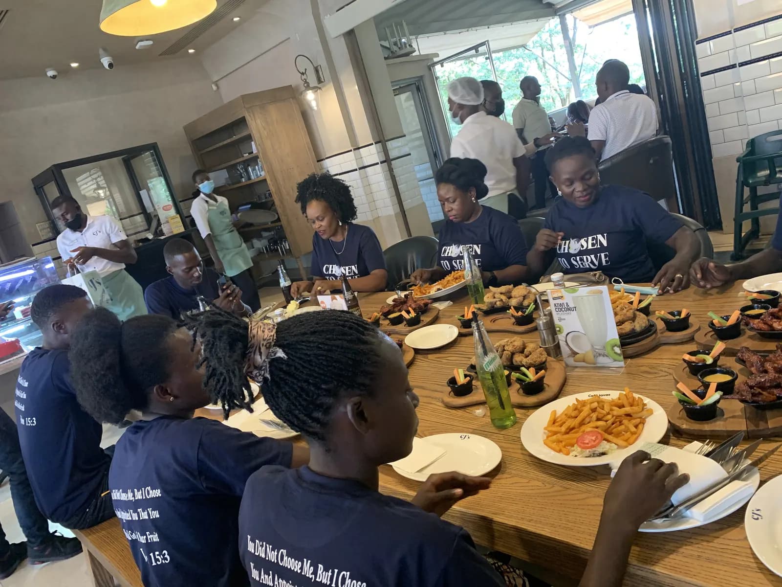 Workers fellowship following mission moment 4